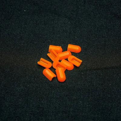 Bright orange capsule pills displaying coloured end caps for 8x16 flex neon installation