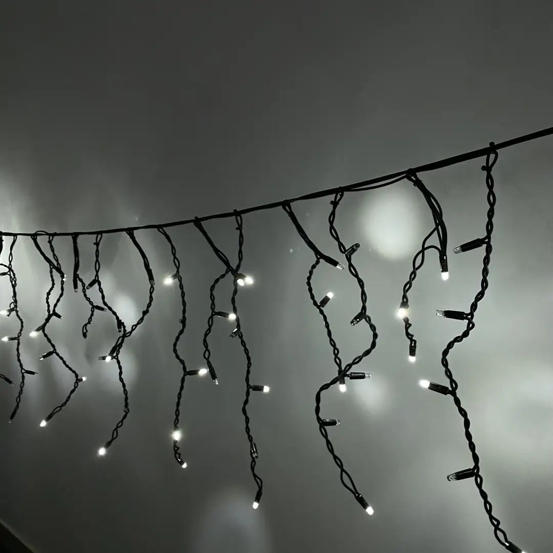 5M Icicle Pure White White Twinkling Fairy Lights with 0.3M & 0.5M Dropper - Fairy Lights