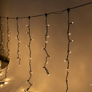 20M Icicle Warm White Fairy Lights (1M & 2M Dropper) with Led Driver - Fairy Lights