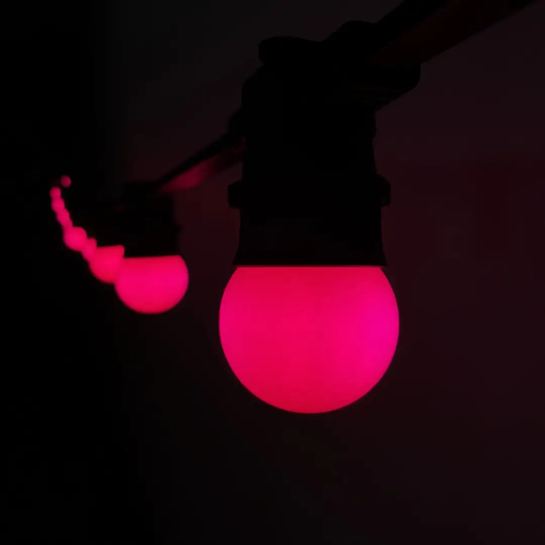 50m G45 Purple 2F Festoon Lighting Bundle (0.5m Spacing) - Festoon Lighting