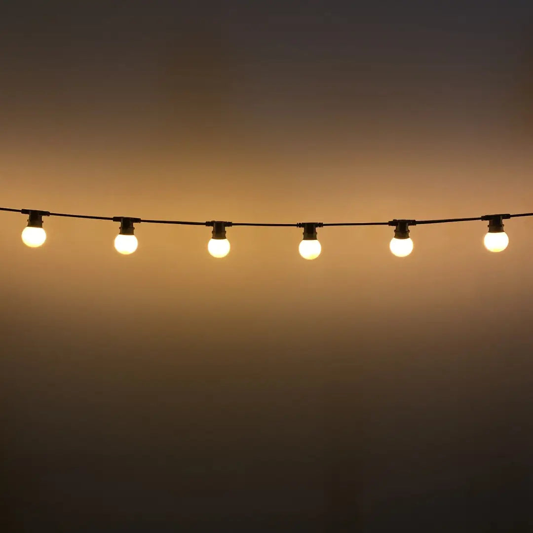 50m G60 Milky Warm White 4F Festoon Lighting Bundle (0.5m Spacing) - Festoon Lighting