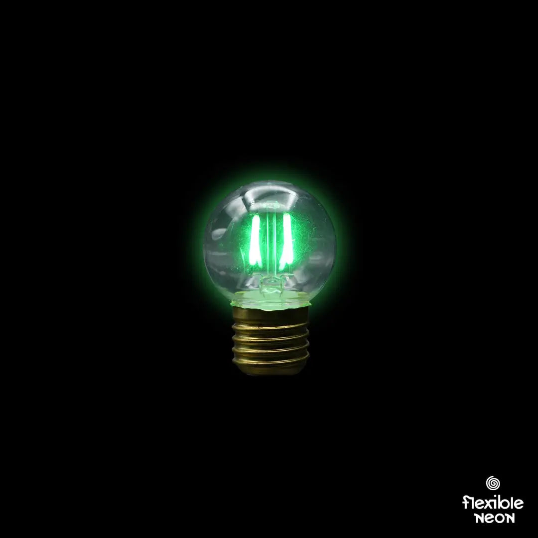 Bulb E27 G45 Clear Green Double Filament - Festoon Bulbs