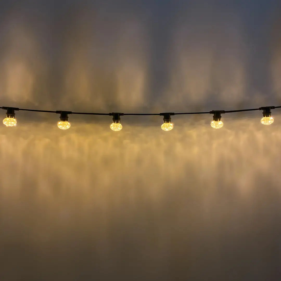 50m Warm White Cabochon Festoon Lighting Bundle (0.5m Spacing) - Festoon Lighting
