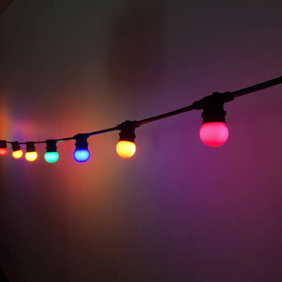 50m G45 Rainbow 2F Festoon Lighting Bundle (0.5m Spacing) - Festoon Lighting