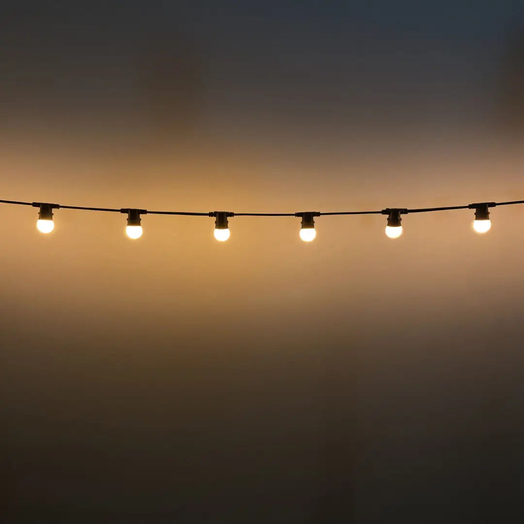 50m G45 Milky Warm White 4F Festoon Lighting Bundle (0.5m Spacing) - Festoon Lighting