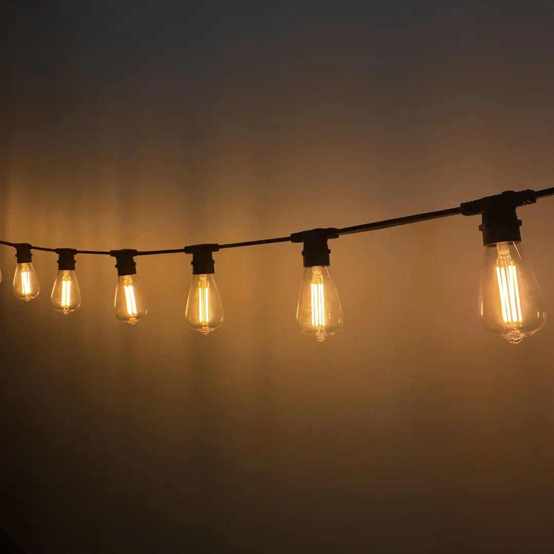 50m ST64 Clear 1800k 4F Festoon Lighting Bundle (0.5m Spacing) - Festoon Lighting