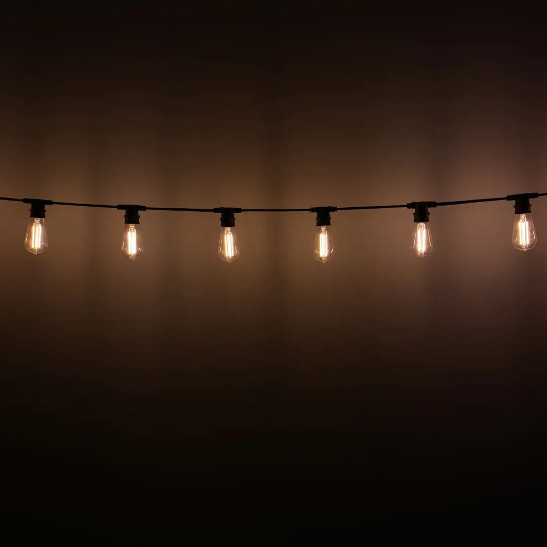 50m ST58 Clear 1800k 4F Festoon Lighting Bundle (0.5m Spacing) - Festoon Lighting