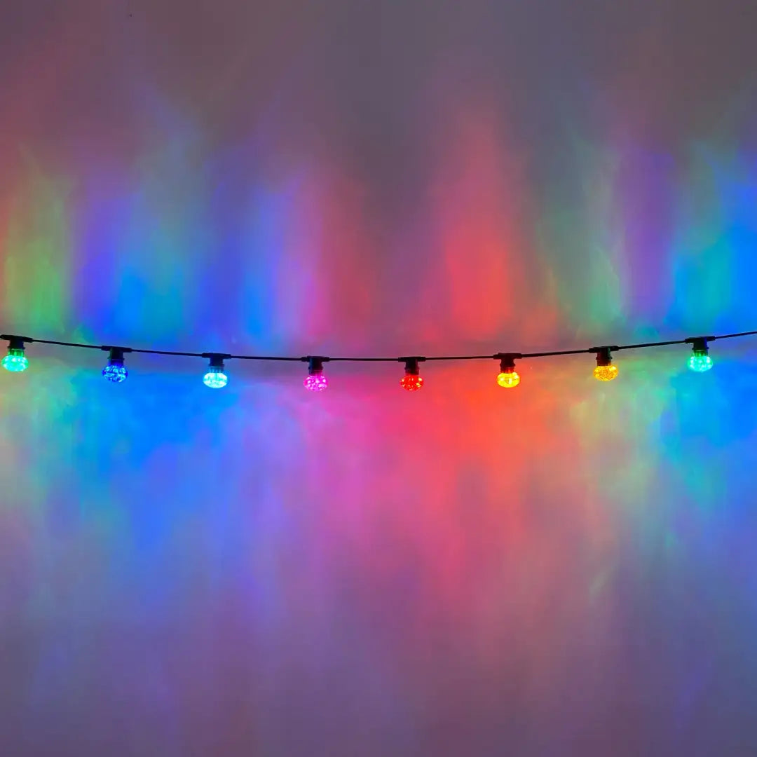 50m Rainbow Cabochon Festoon Lighting Bundle (0.5m Spacing) - Festoon Lighting