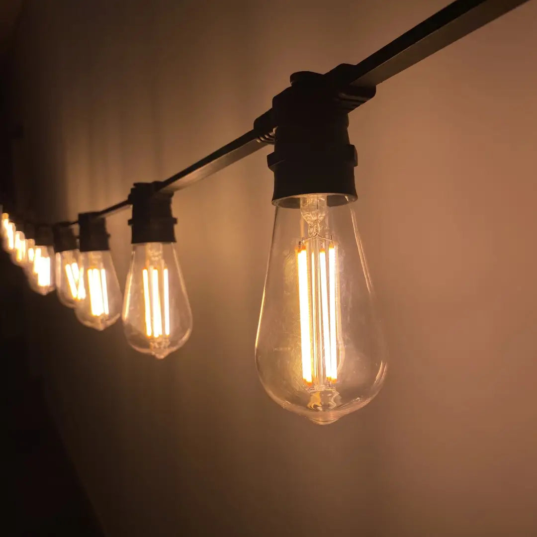 50m ST58 Clear 1800k 4F Festoon Lighting Bundle (0.5m Spacing) - Festoon Lighting