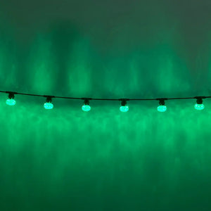 50m Green Cabochon Festoon Lighting Bundle (0.5m Spacing) - Festoon Lighting