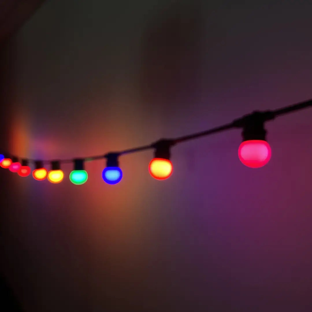 50m G45 Rainbow 2F Festoon Lighting Bundle (0.5m Spacing) - Festoon Lighting
