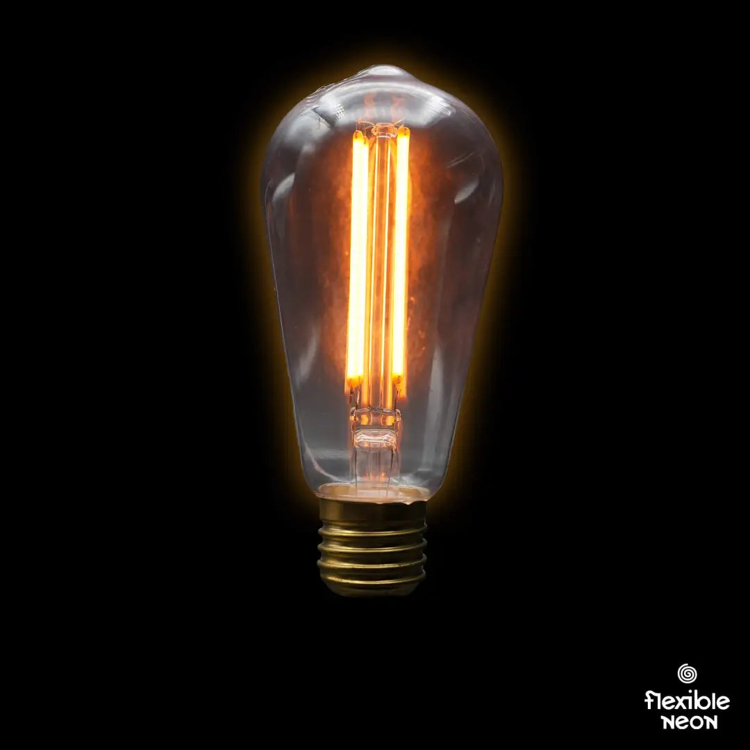 Bulb E27 ST58 Clear 1800K Quad Filament - Festoon Bulbs