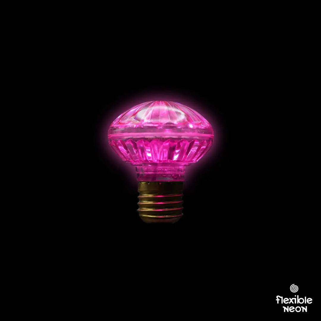 Cabochon Pink Flat Festoon Lighting Per Meter (0.5m Spacing) - Festoon Lighting