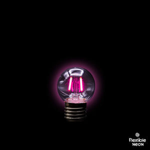 Bulb E27 G45 Clear Pink Double Filament - Festoon Bulbs