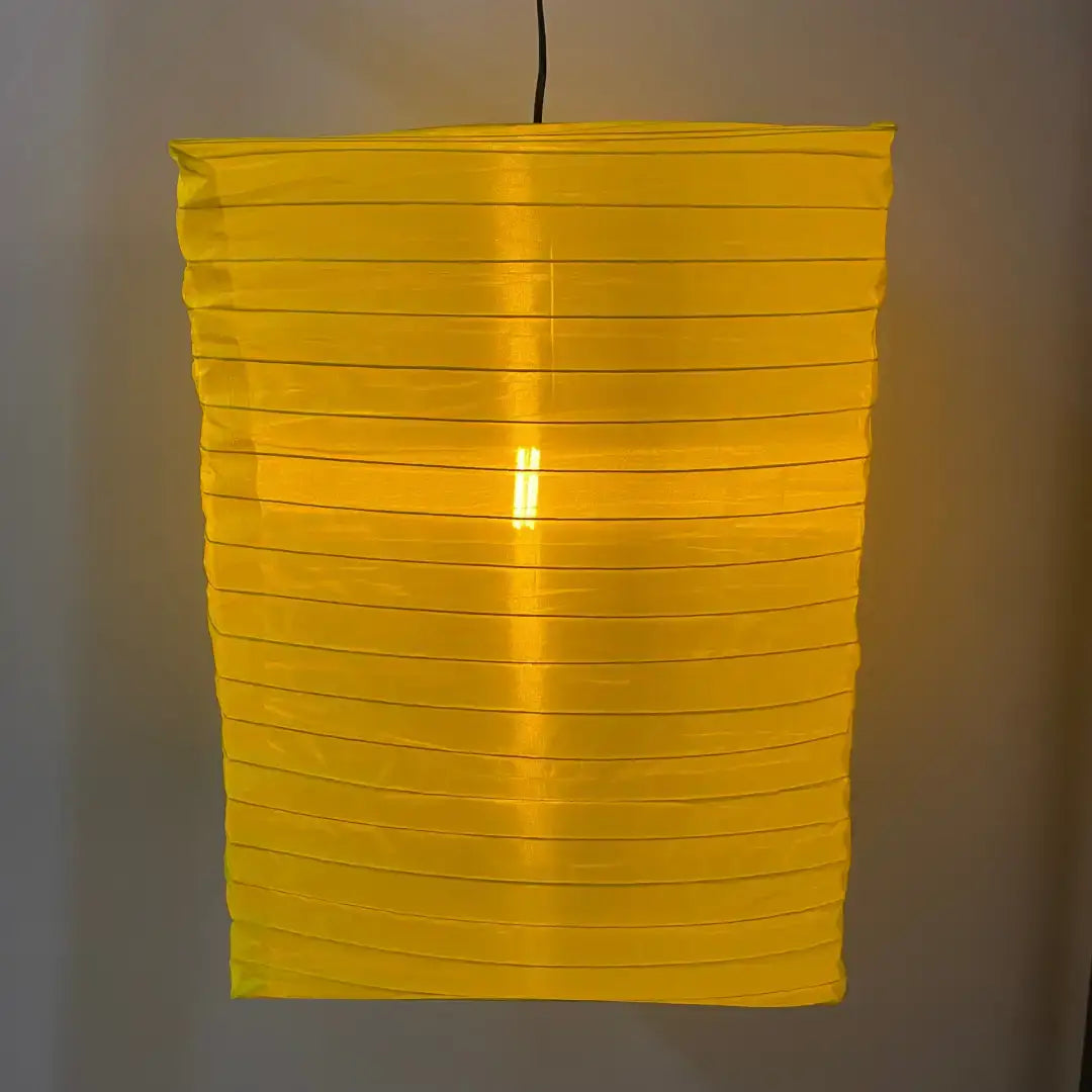Lantern - 35cm Rectangle Yellow - Festoon Bulbs