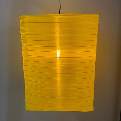 Lantern - 35cm Rectangle Yellow - Festoon Bulbs