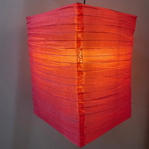 Lantern - 35cm Rectangle Pink - Festoon Bulbs