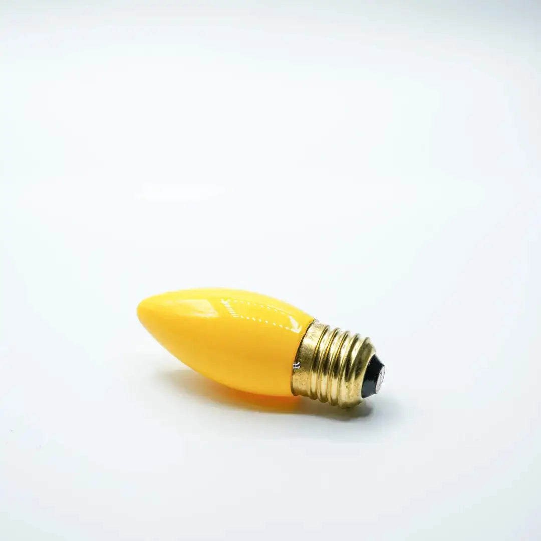 Bulb E27 C35 Lemon Yellow - Festoon Bulbs