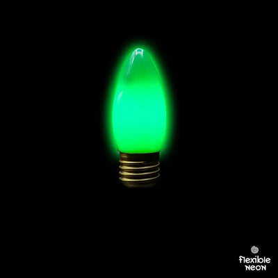 Bulb E27 C35 Emerald Green - Festoon Bulbs