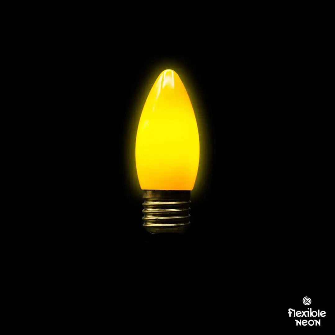 Bulb E27 C35 Lemon Yellow - Festoon Bulbs