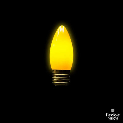 Bulb E27 C35 Lemon Yellow - Festoon Bulbs