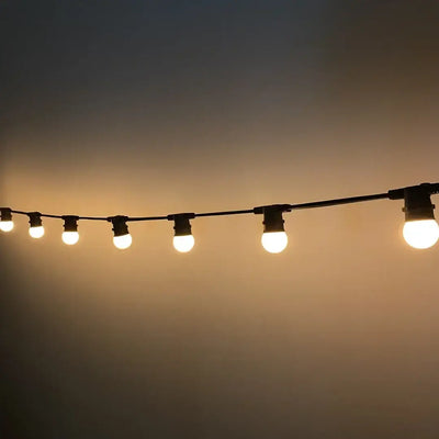 G45 Milky Warm White 4F Flat Festoon Lighting Per Meter (0.5m Spacing) - Festoon Lighting
