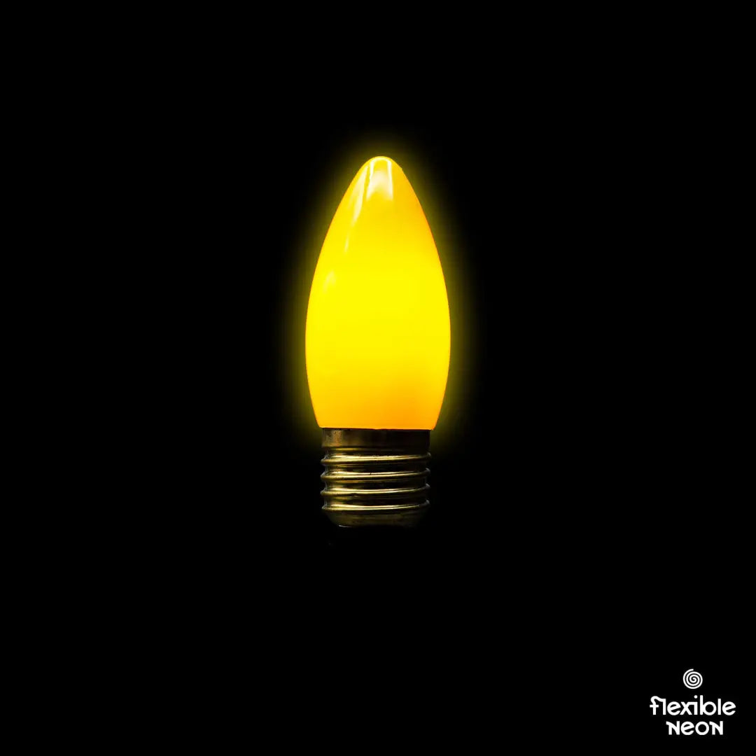 Bulb E27 C35 Lemon Yellow - Festoon Bulbs