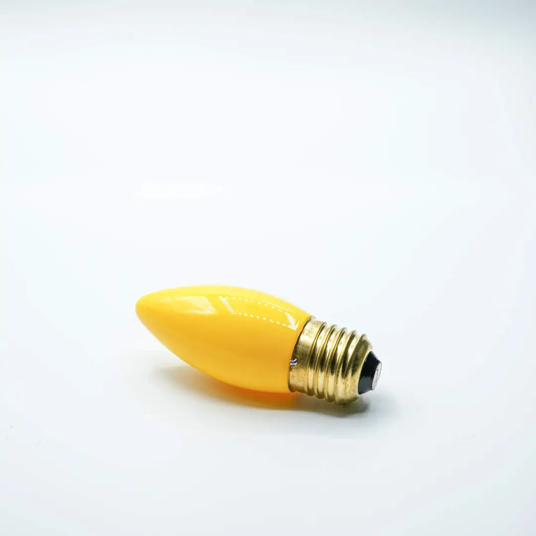 Bulb E27 C35 Lemon Yellow - Festoon Bulbs