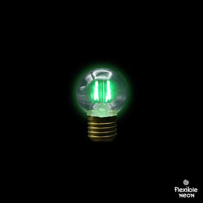 Bulb E27 G45 Clear Green Double Filament - Festoon Bulbs
