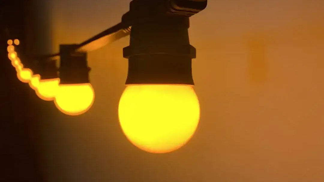 50m G45 Yellow 2F Festoon Lighting Bundle (0.5m Spacing) - Festoon Lighting