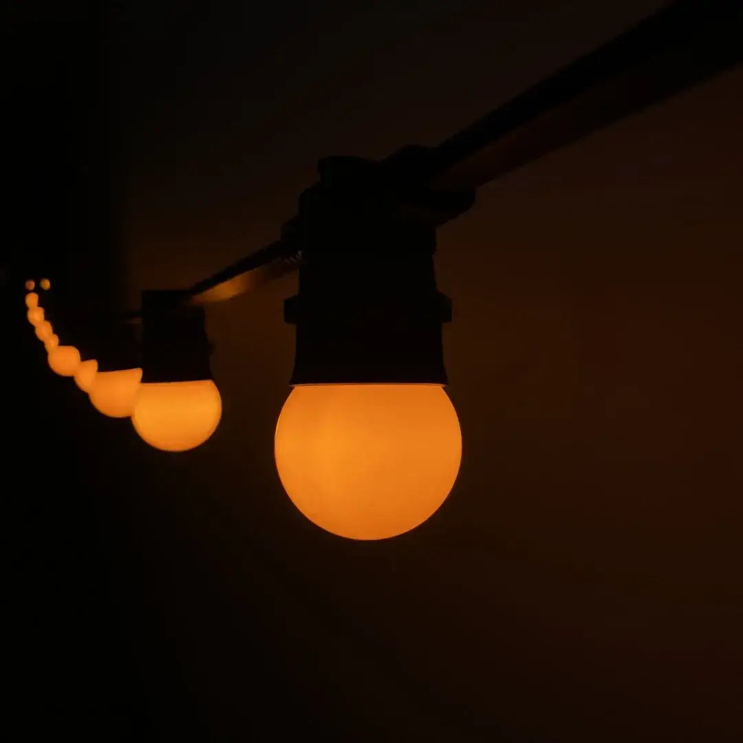 50m G45 Orange 2F Festoon Lighting Bundle (0.5m Spacing) - Festoon Lighting