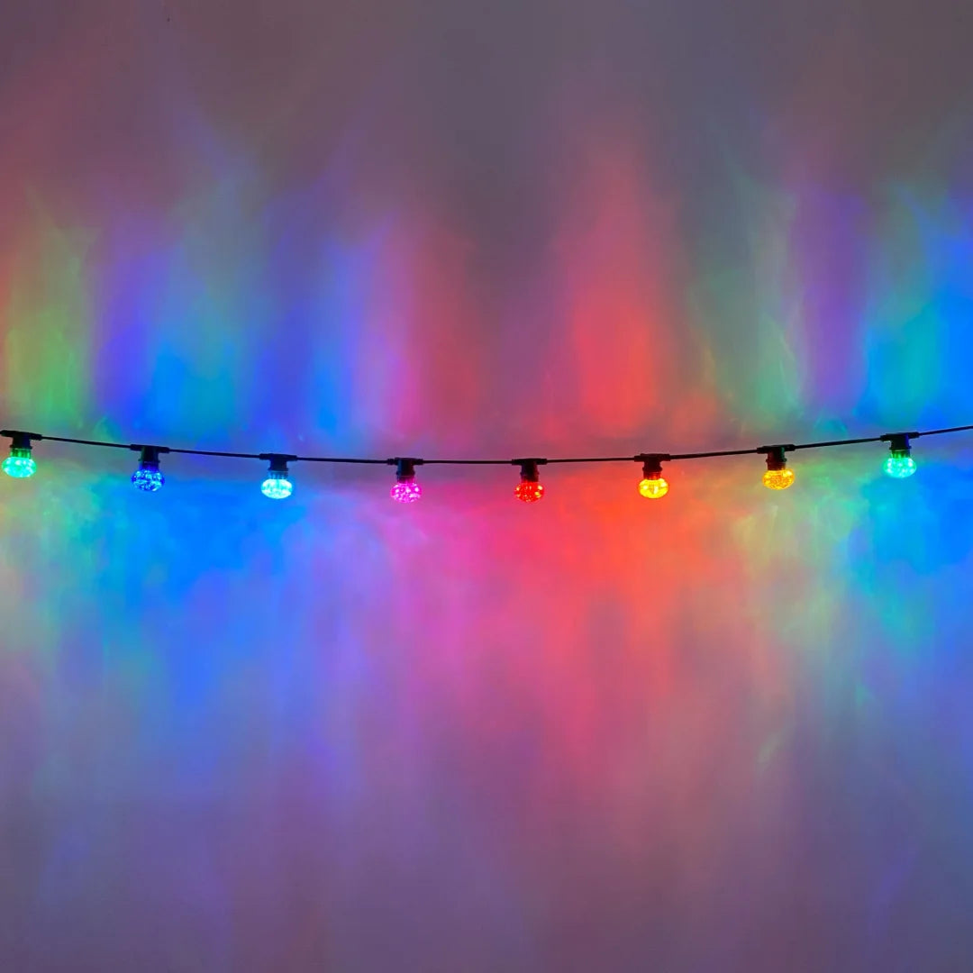 50m Rainbow Cabochon Festoon Lighting Bundle (0.5m Spacing) - Festoon Lighting