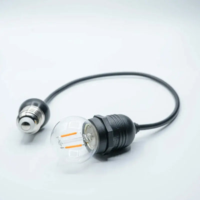 Black E27 Dropper- 40cm - Festoon Bulbs