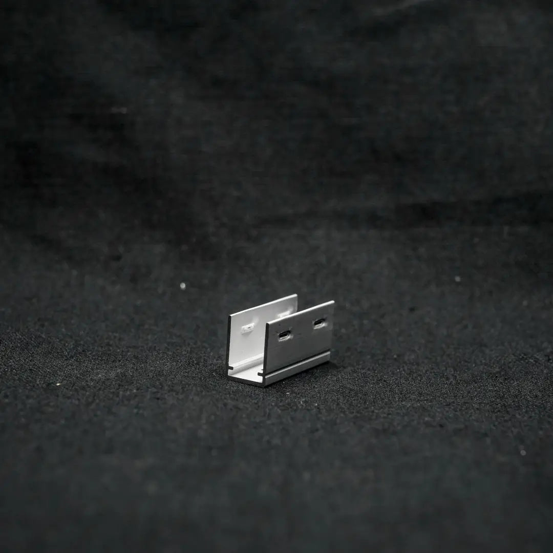 Aluminium mounting clip for neon lighting setup, flexible neon U-shaped bracket in package