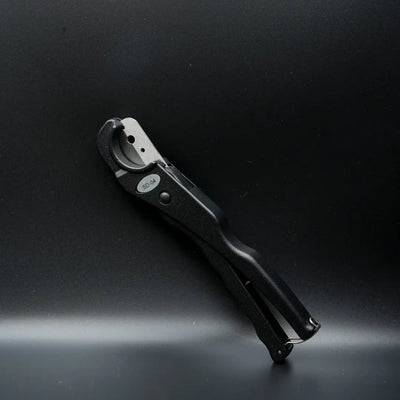 Black folding pocket knife with metallic blade from Cutters Flexible Neon 42mm featuring premium Teflon blade