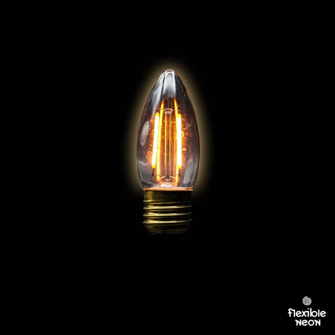 Bulb E27 C35 Clear 1800K Double Filament - Festoon Bulbs