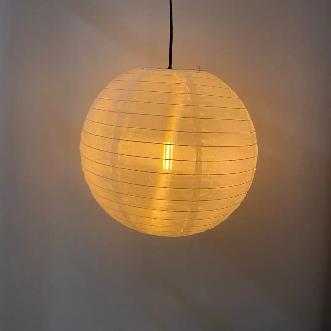 Lantern - 35cm Round Beige - Festoon Bulbs