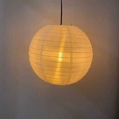 Lantern - 35cm Round Beige - Festoon Bulbs