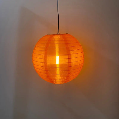 Lantern - 35cm Round Orange - Festoon Bulbs
