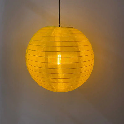 Lantern - 35cm Round Yellow - Festoon Bulbs