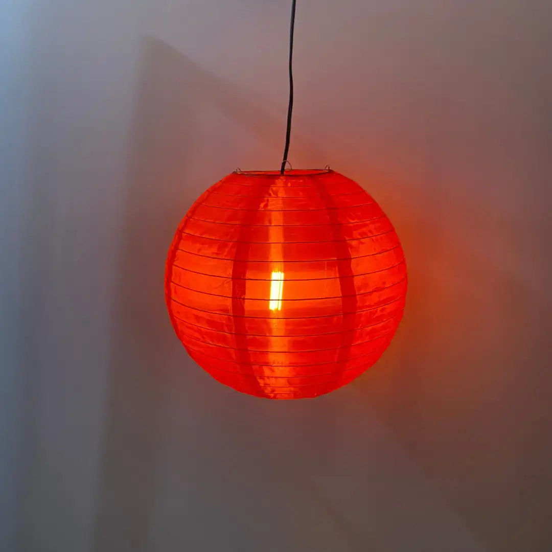 Lantern - 35cm Round Red - Festoon Bulbs