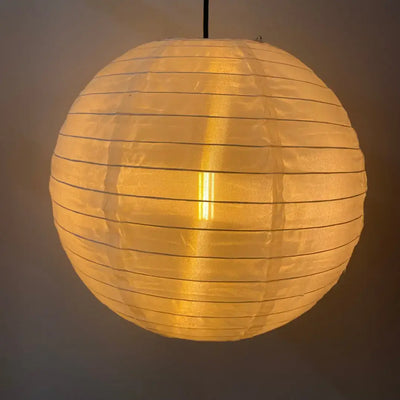 Lantern - 35cm Round Beige - Festoon Bulbs