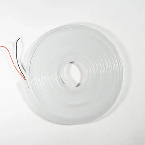 White circular flexible neon LED strip with ribbed texture for architectural strips