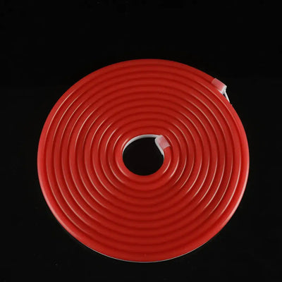 Red spiral-shaped plastic disc for flexible neon LED strip or architectural strips display