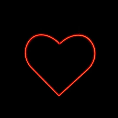 Skinny Heart Pixel Neon Sign