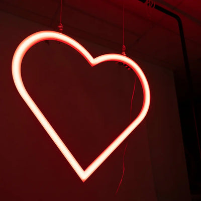 Skinny Heart Pixel Neon Sign