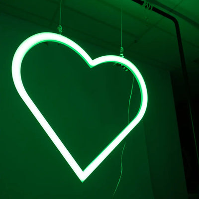 Skinny Heart Pixel Neon Sign
