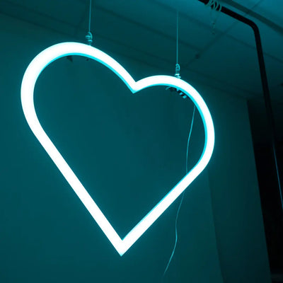 Skinny Heart Pixel Neon Sign