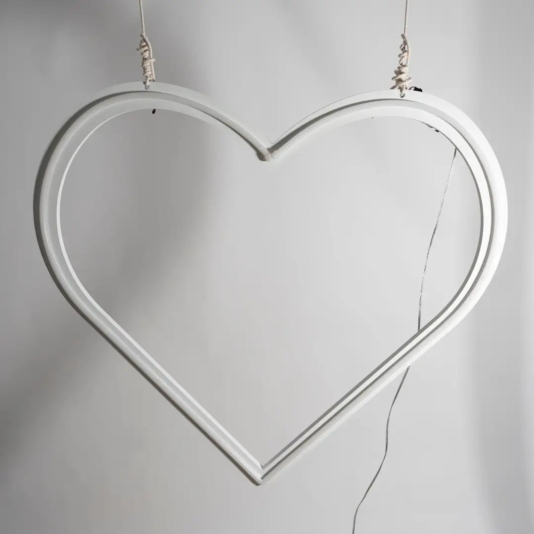 Skinny Heart Pixel Neon Sign