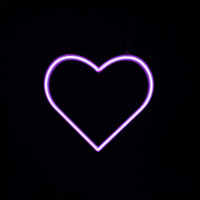 Skinny Heart Pixel Neon Sign